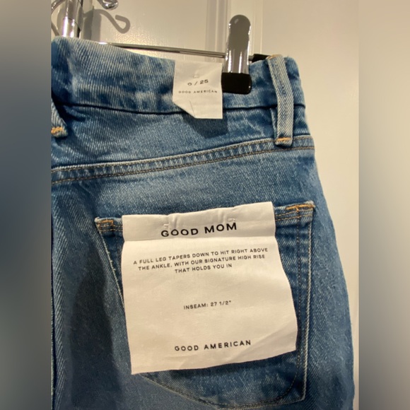 NWT Good American “Good Mom” jeans 25/0 Blue 586 - Picture 5 of 6